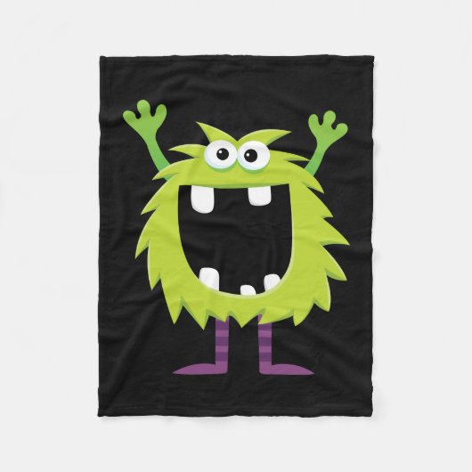 Aangepaste Retro Monster Fleece Deken (Voorkant)