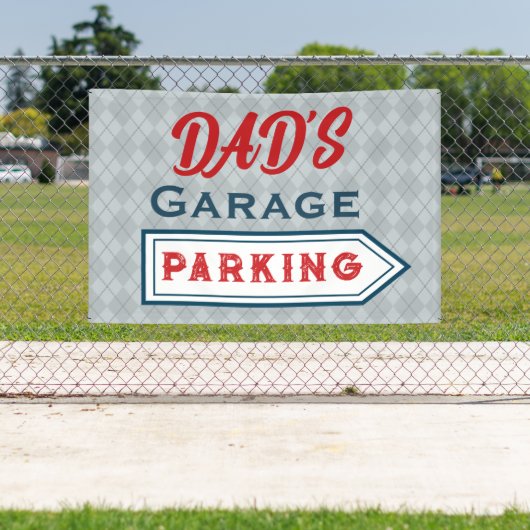 Aangepaste Retro Parkeer Teken Banner (Insitu)