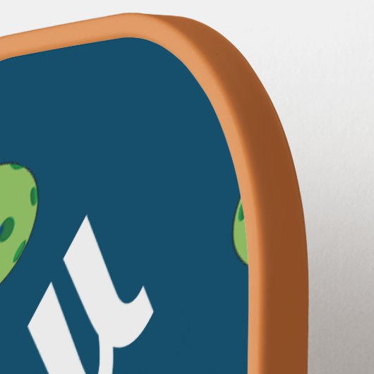 Aangepaste Retro Pickleball Paddle (Links Detail)