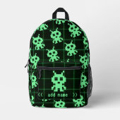 Aangepaste Retro Pixel Alien Rugzak (Voorkant)