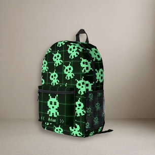 Aangepaste Retro Pixel Alien Rugzak