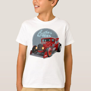 Aangepaste retro race auto concept t-shirt