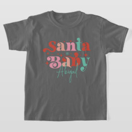 Aangepaste retro Santa Baby-shirt T-shirt