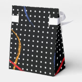 Aangepaste retro-schilderplaat en -Stippen Bedankdoosjes (Achterkant)