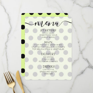 Aangepaste Retro Stippen Menu