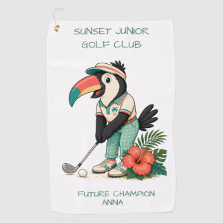Aangepaste Retro Toekan Junior Golfclub Kids Golfhanddoek