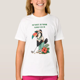 Aangepaste Retro Toekan Junior Golfclub Kids T-shirt