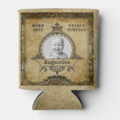 Aangepaste  retro van het sjabloon voor geboorteda blikjeskoeler (Voorkant)