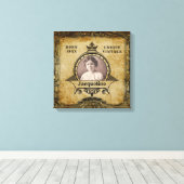 Aangepaste  retro van het sjabloon voor geboorteda canvas afdruk (Insitu (Houten vloer))