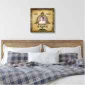 Aangepaste  retro van het sjabloon voor geboorteda canvas afdruk (Insitu (Slaapkamer))