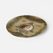 Aangepaste  retro van het sjabloon voor geboorteda papieren bordje (Gekanteld)