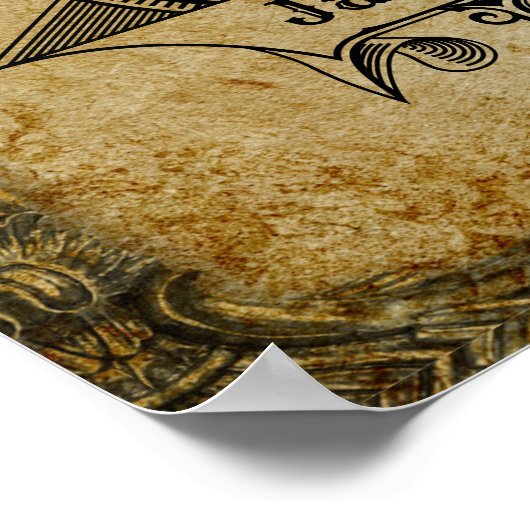 Aangepaste  retro van het sjabloon voor geboorteda poster (Hoek)