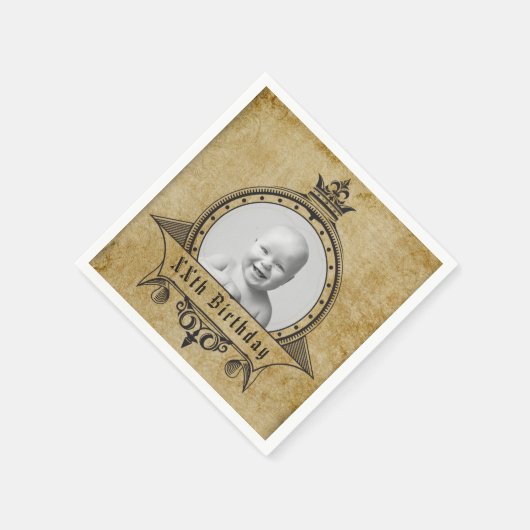 Aangepaste  retro van het sjabloon voor geboorteda servet (Hoek)