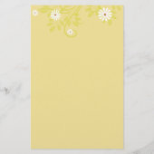 Aangepaste retro White Daisy Borders Stationery Briefpapier (Achterkant)