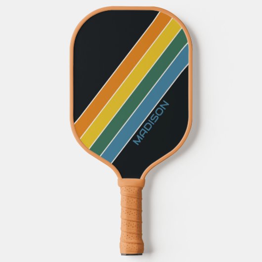 Aangepaste Retrostripes Pickleball Paddle (Voorkant)