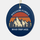 Aangepaste reünie over gezinsplanning reisweg keramisch ornament (Links)