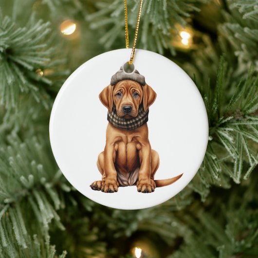 Aangepaste Rhodezische Ridgeback Dog Keramisch Ornament (Boom)