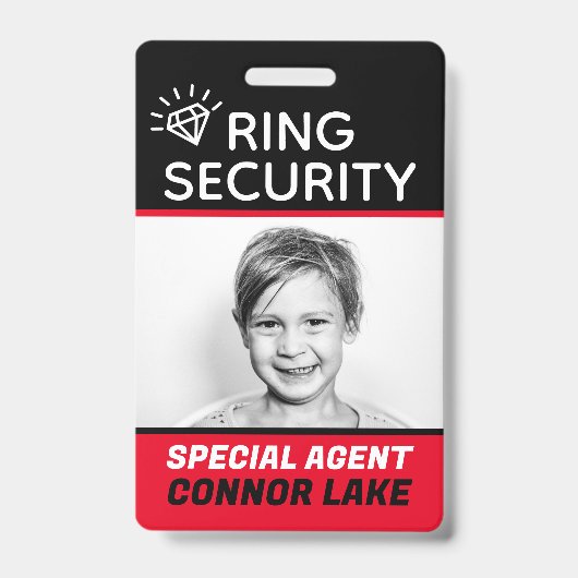 Aangepaste Ringbeveiliging Ringdrager Huwelijksbev Badge (Voorzijde)