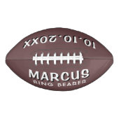 Aangepaste Ringdrager naam bruiloft datum keepomwi American Football (Voorkant)