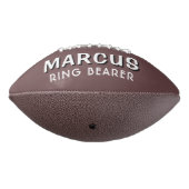 Aangepaste Ringdrager naam bruiloft datum keepomwi American Football (Gedraaid 270)