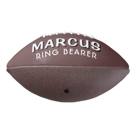 Aangepaste Ringdrager naam bruiloft datum keepomwi American Football (Gedraaid 270)