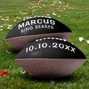 Aangepaste Ringdrager naam bruiloft datum keepomwi American Football