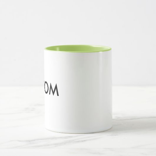 Aangepaste Ringer 11oz-Mok - LIME GROENE lip & han Mok (Midden)