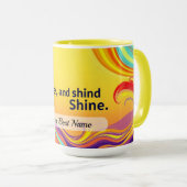 Aangepaste Rise Shine Quote Mok (Voorkant rechts)