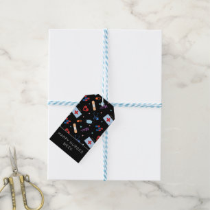 Aangepaste RN Verpleegster Arts Medisch Patroon Cadeaulabel