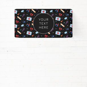 Aangepaste RN Verpleegster Arts Medisch Patroon Spandoek