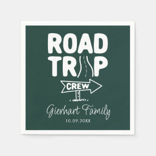 Aangepaste Road Trip Crew Summer Party Paper Servet