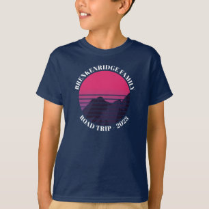 Aangepaste Road Trip Retro Family Reunion T-shirt