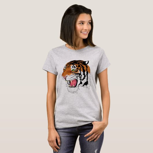 Aangepaste \\ Roaring tijger T-shirt (Voorkant volledig)