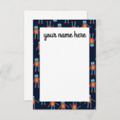 Aangepaste Robot Notecards Bedankkaart (Voorkant / Achterkant)