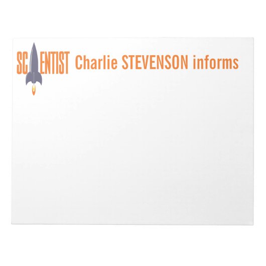 Aangepaste Rocket Scientist-laptops Notitieblok (Voorkant)