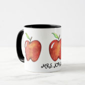 Aangepaste Rode appels School voor leraar Mok (Voorkant links)