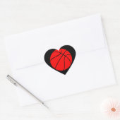 Aangepaste rode Basketball Heart Scrapbook-Sticker Hart Sticker (Envelop)