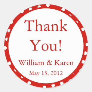 Aangepaste rode bedanklabels en Stickers voor guns