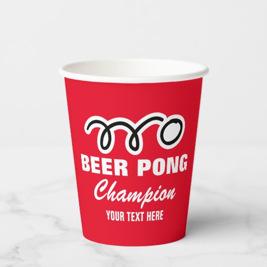 Aangepaste rode bierpongcups papieren bekers (Achterkant)