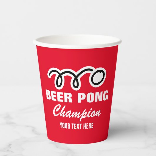 Aangepaste rode bierpongcups papieren bekers (Voorkant)