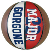 Aangepaste rode, blauwe Basketball Full Size-schoo Basketbal (Verticaal)