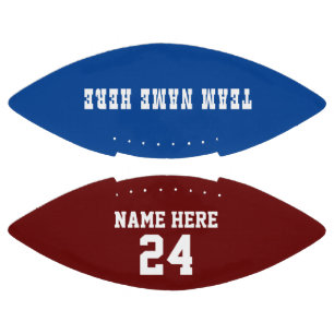 AANGEPASTE RODE BLAUWE NUMMER NAAM TYPOGRAFIE AMERICAN FOOTBALL
