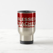 Aangepaste rode BLESSED-TEACHER Reisbeker (Center)