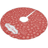 Aangepaste Rode Doodle Kerst Sleigh Patroon Kerstboom Rok (Gekanteld)