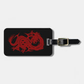 Aangepaste rode draak Xiuhcoatl Bagagelabel (Voorkant horizontaal)