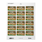 Aangepaste rode en gele Tulpbloem tuin Etiket (Full Sheet)