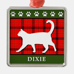 Aangepaste rode en groene kerstkeuken metalen ornament