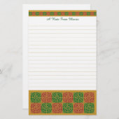 Aangepaste rode en groene vakantie Stationery Line Briefpapier (Voorkant / Achterkant)
