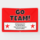 Aangepaste rode Ga Team-banner Spandoek (Horizontaal)