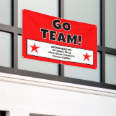 Aangepaste rode Ga Team-banner Spandoek (Buitenkant Gebouw)